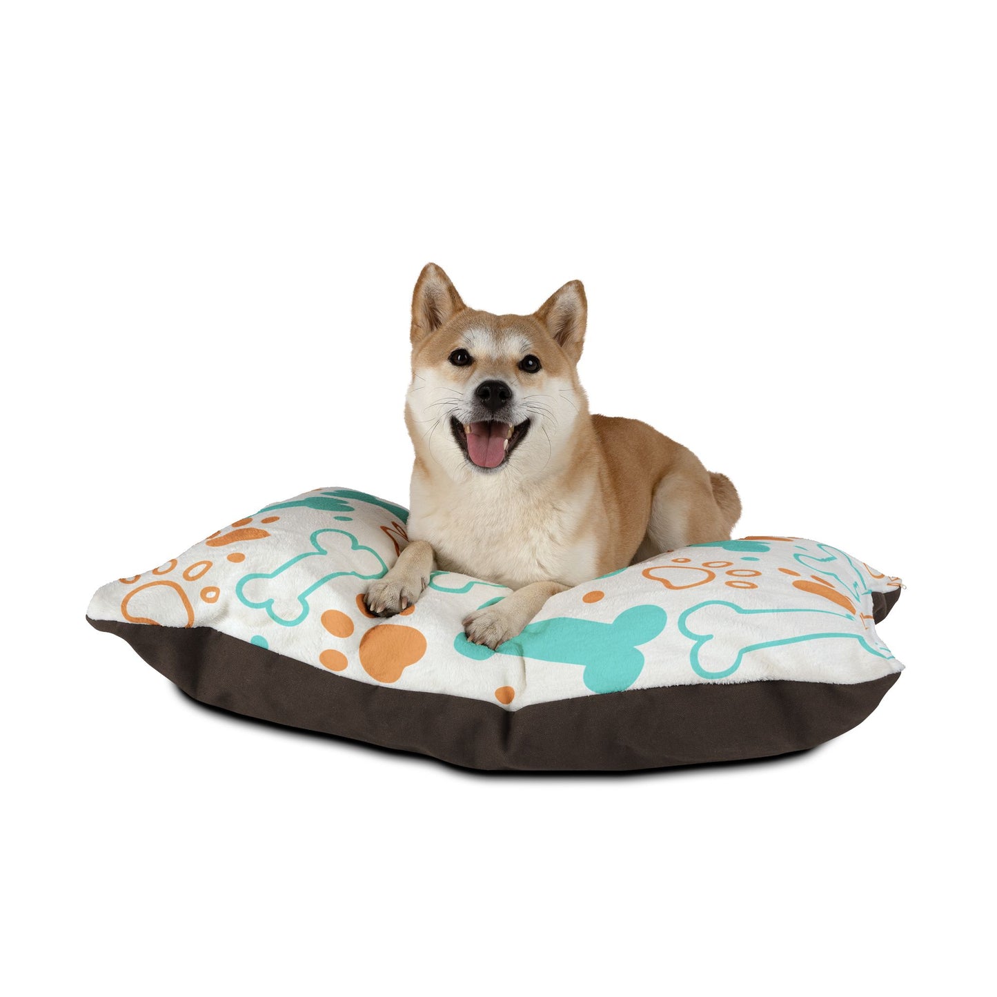 Plush Paw & Bone Pet Bed — Soft Cozy Dog & Cat Cushion