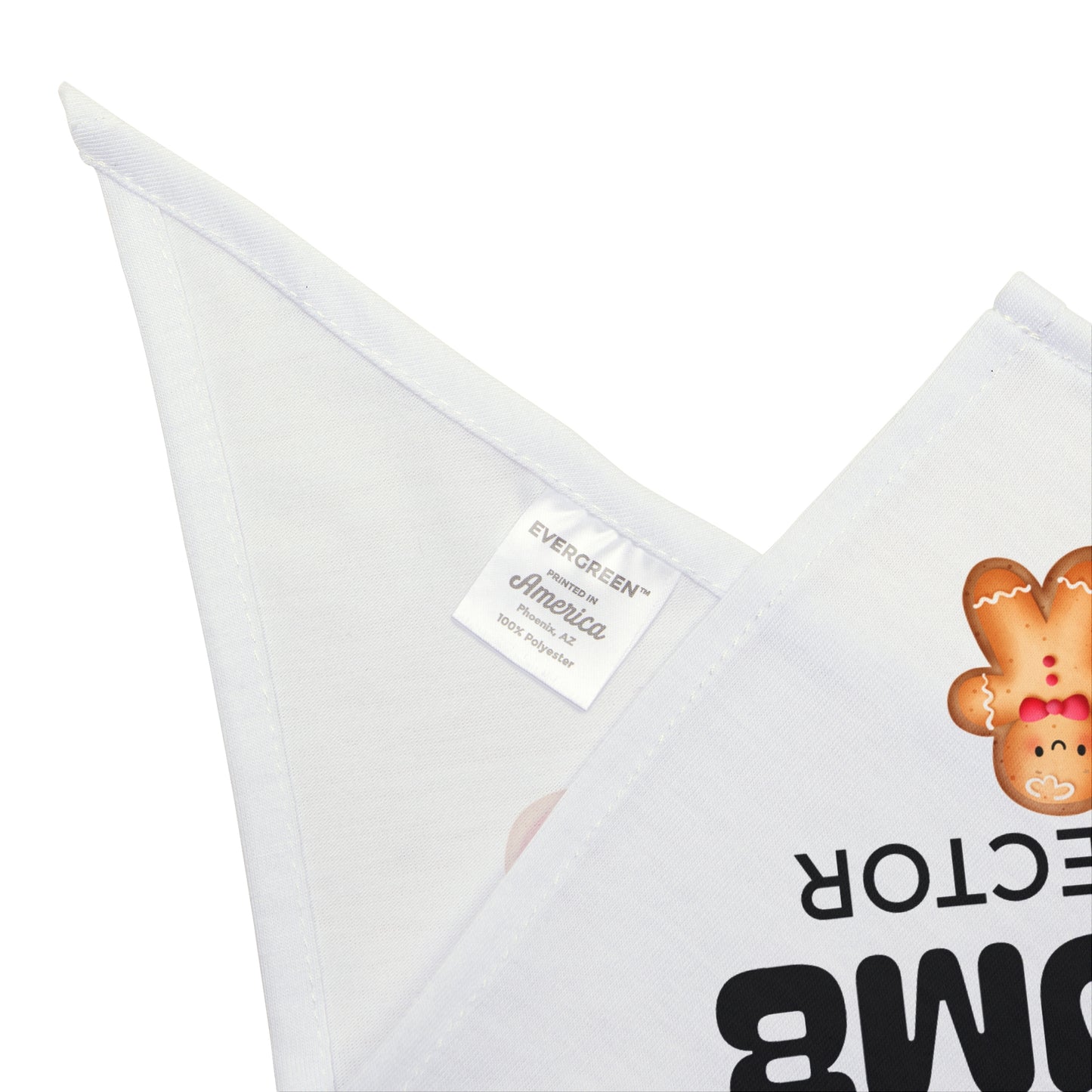 Cookie Crumb Pet Bandana — Cute Gingerbread Treats Dog Scarf ("Official Cookie Crumb Inspector")