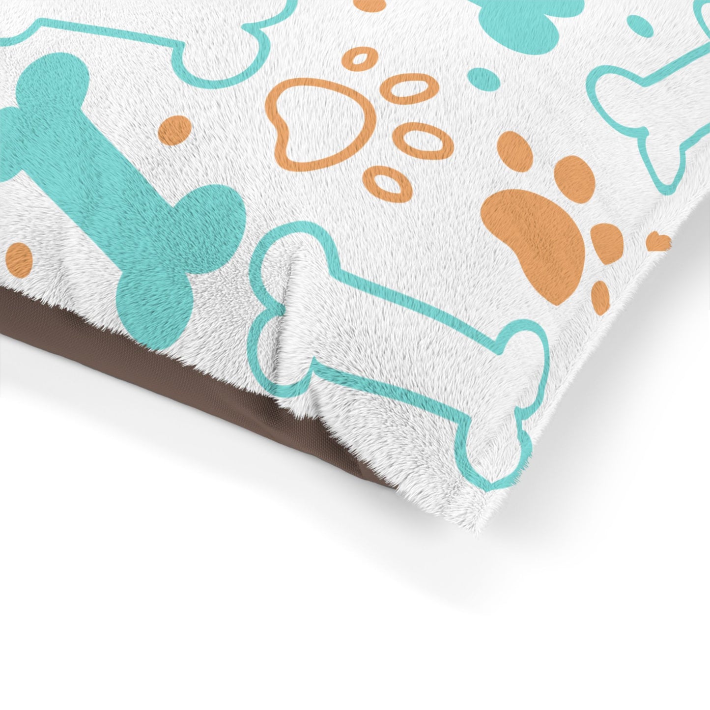 Plush Paw & Bone Pet Bed — Soft Cozy Dog & Cat Cushion