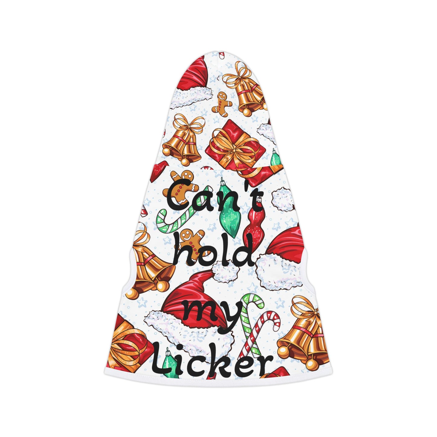 Christmas Pet Hoodie — Festive Candy Cane, Gingerbread & Santa Hat Design
